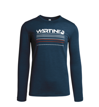 Martini Sportswear - SELECT_2.0 - Langarmshirts in Dunkelblau-Orange - Vorderansicht - Herren