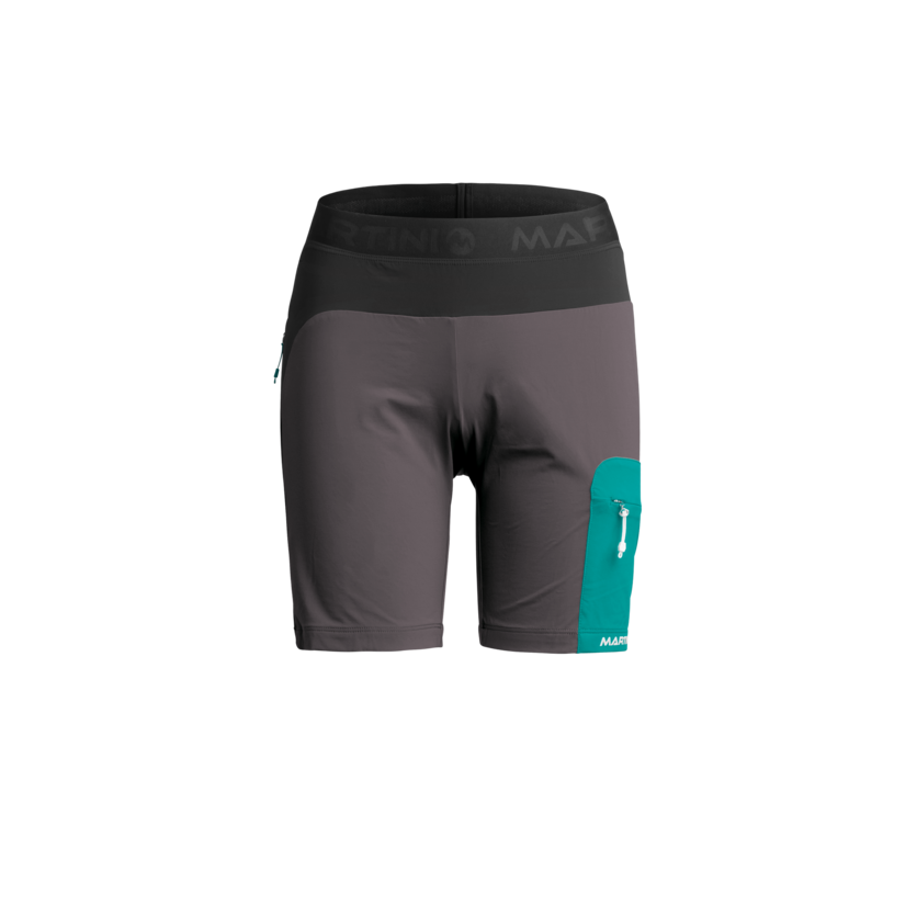 Martini Sportswear - RESOLUTE - Shorts in black-steel-atlantis - vista frontale - Donna