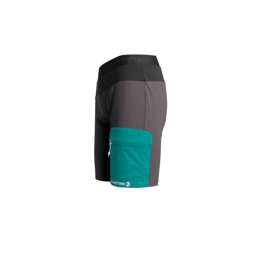 Martini Sportswear - RESOLUTE - Shorts in black-steel-atlantis - vista laterale - Donna