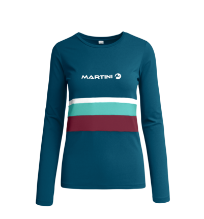 Martini Sportswear - IDENTIFY - Longsleeves in deep sea-plume-surf - front view - Women