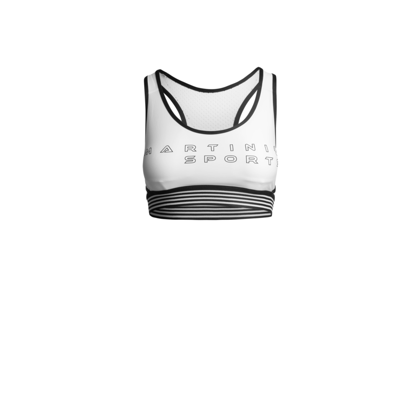 Martini Sportswear - WANTED - Sport bras in white - front view - Women