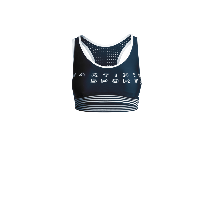 Martini Sportswear - WANTED - Sport bras in true navy - front view - Women