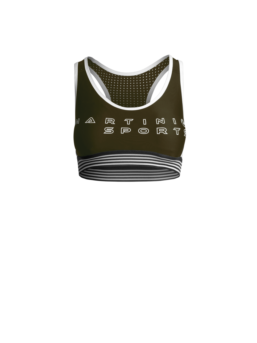 Martini Sportswear - WANTED - Reggiseni sportivi in olive - vista frontale - Donna