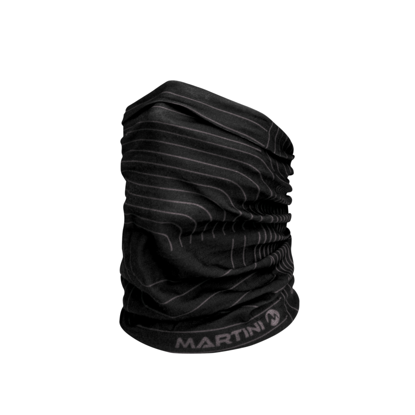 Martini Sportswear - ALL PASSION_S232 - Scaldacollo in black-steel - vista frontale - Unisex