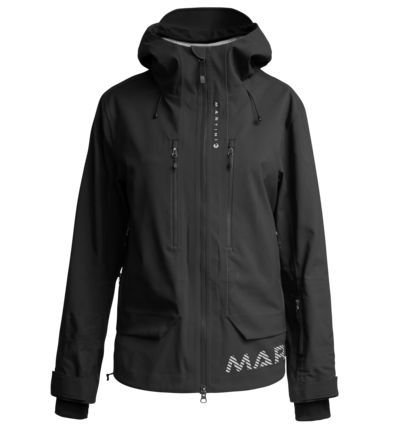 Martini Sportswear - ALTITUDE - Hardshell jackets in Black - front view - Women