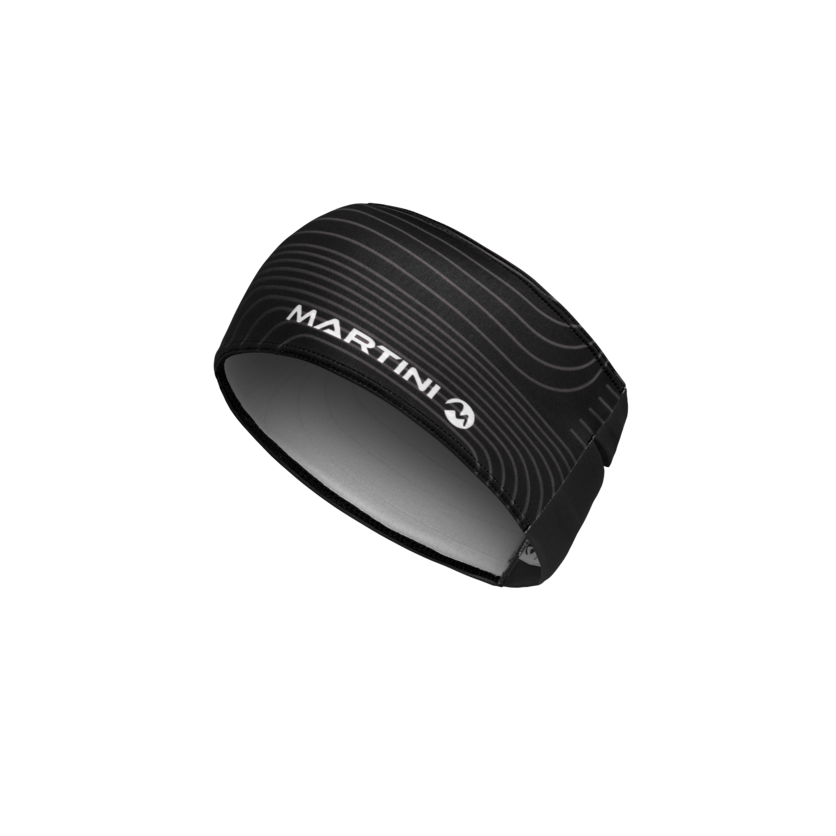 Martini Sportswear - MERCURY_S232 - Headbands in black-steel - front view - Unisex