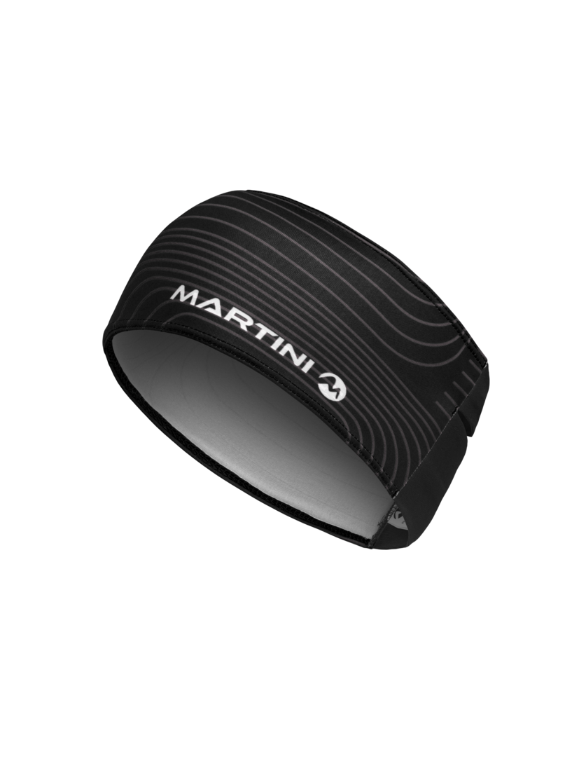 Martini Sportswear - MERCURY_S232 - Headbands in black-steel - front view - Unisex