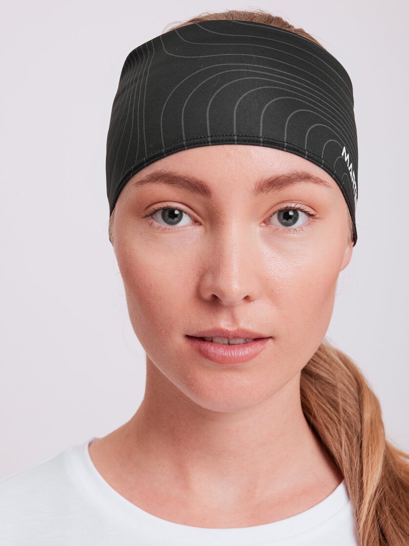 Martini Sportswear - MERCURY_S232 - Headbands in black-steel - Detail 1 - Unisex