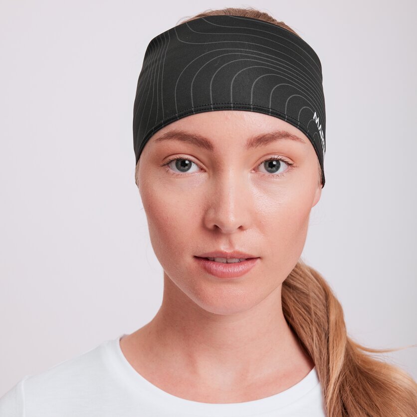 Martini Sportswear - MERCURY_S232 - Headbands in black-steel - Detail 1 - Unisex