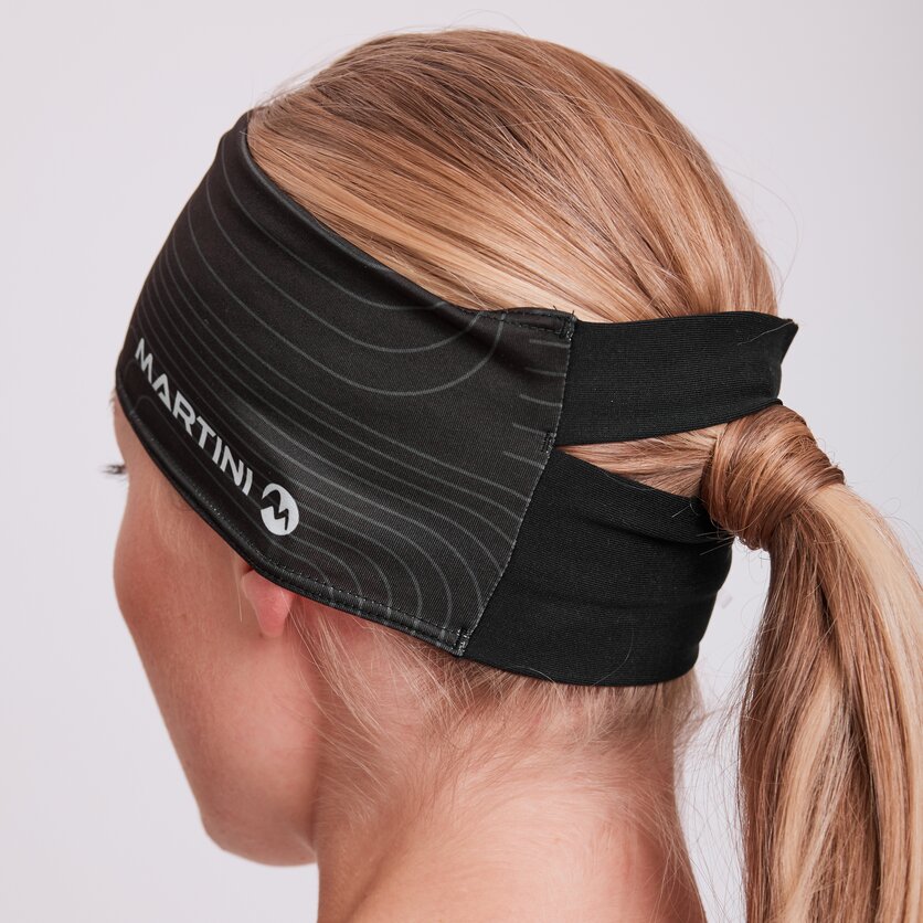 Martini Sportswear - MERCURY_S232 - Headbands in black-steel - Detail 2 - Unisex