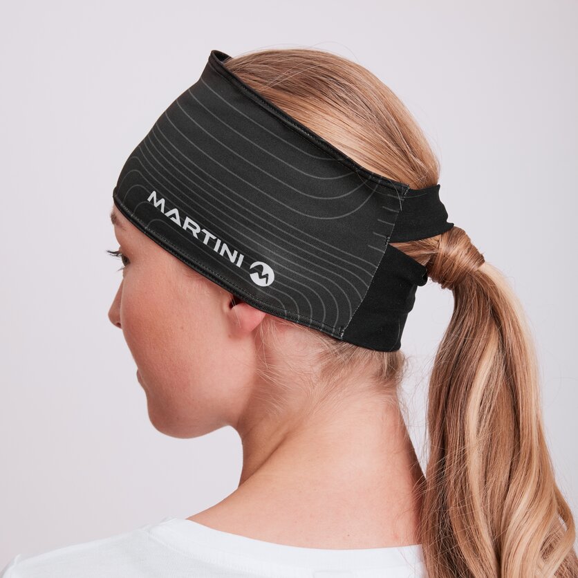 Martini Sportswear - MERCURY_S232 - Headbands in black-steel - Detail 3 - Unisex