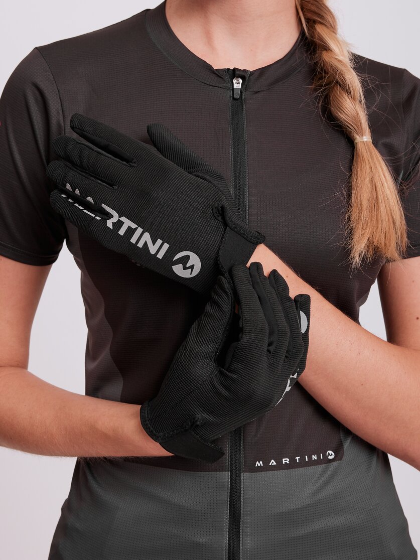 Martini Sportswear - RIDER - Gloves & mittens in black - front view model - Unisex