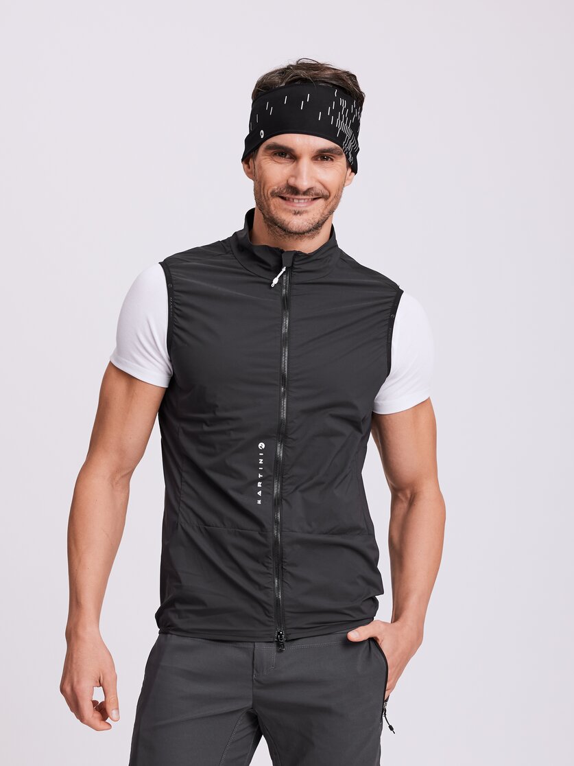 Martini Sportswear - BELLINO - Gilet in black - vista frontale modello - Uomo