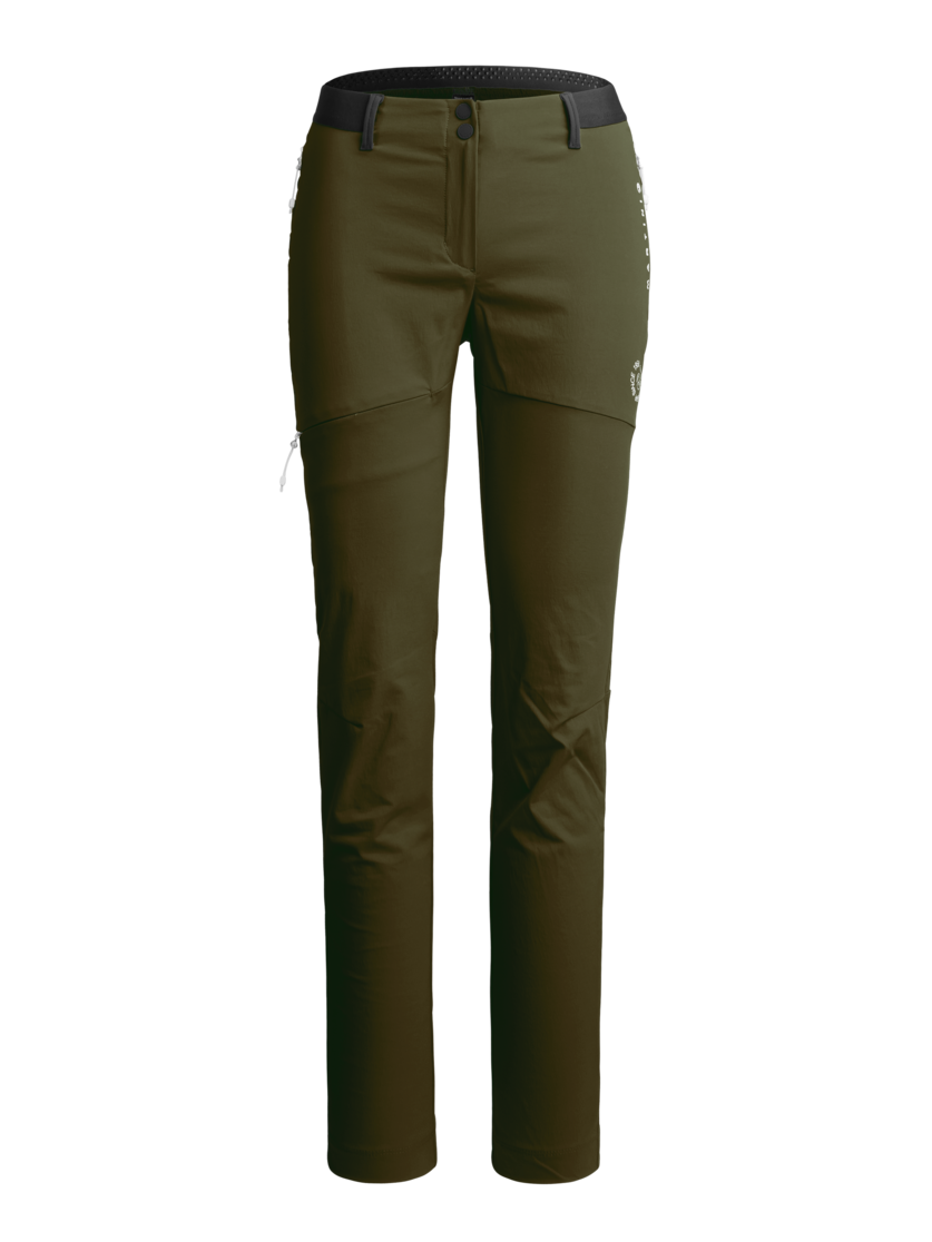 Martini Sportswear - FINALE "L" - Pantaloni lunghi a taglio lungo in olive - vista frontale - Donna