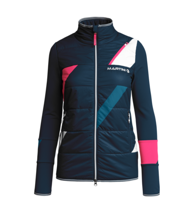 Martini Sportswear - ALTISSIMO - Hybrid Jackets in Dark blue-Pink-Medium blue - front view - Women