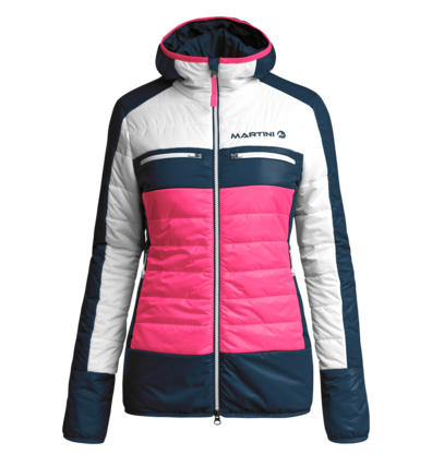Martini Sportswear - FIRST CHOICE - Primaloft & Gloft Jacken in Pink-Dunkelblau-Weiß - Vorderansicht - Damen