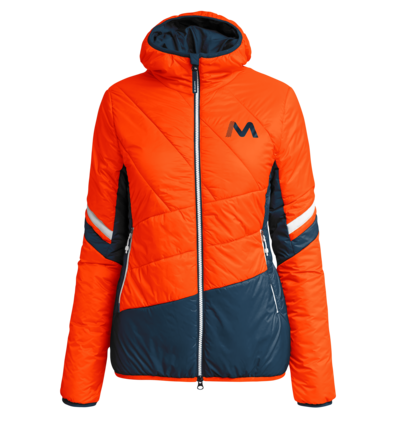 Martini Sportswear - TITLIS - Primaloft & Gloft Jackets in Orange-Dark blue - front view - Women