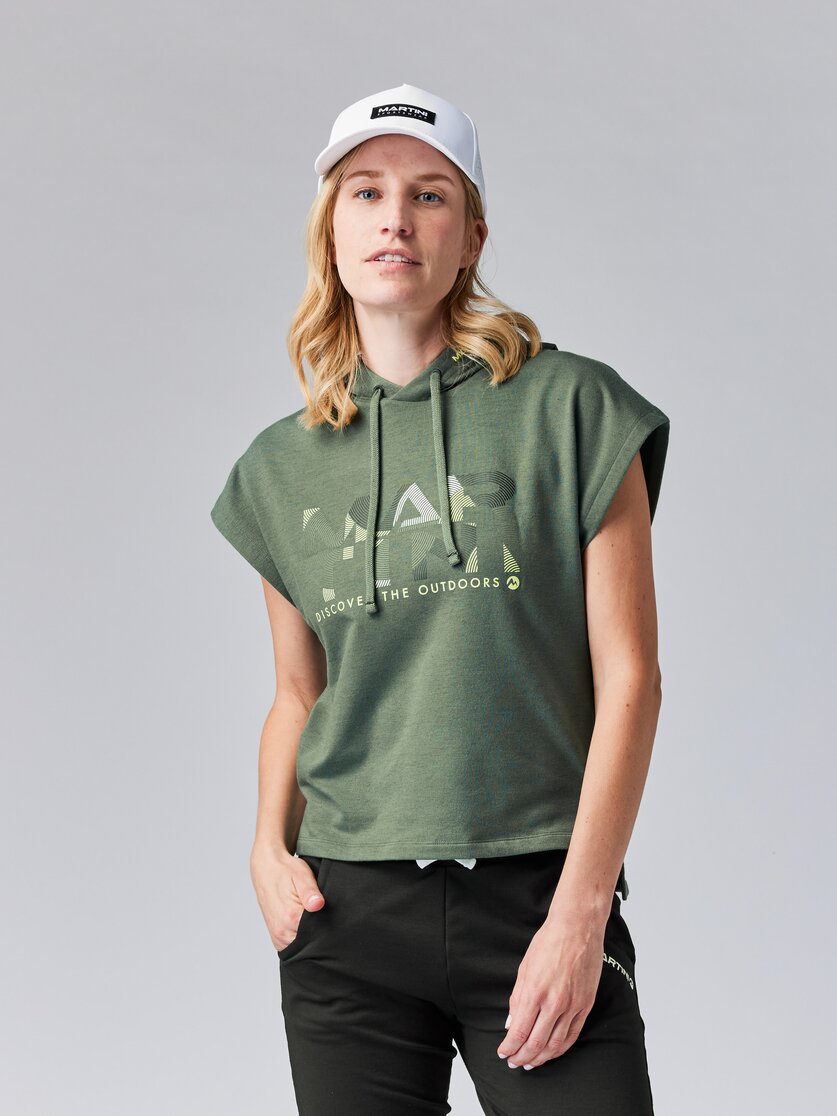 Martini Sportswear - SUNDOWNER Hoodie W - Hoodies in mosstone - Vorderansicht Model - Damen