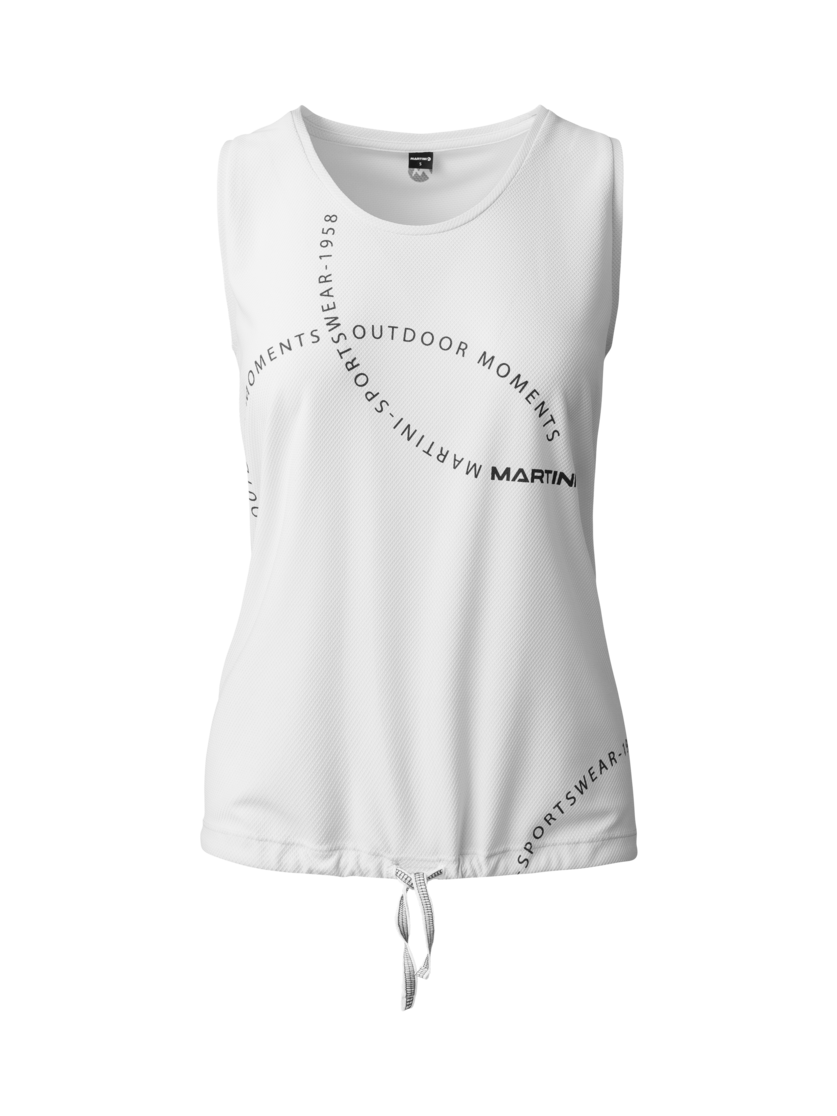 Martini Sportswear - FIRSTLIGHT Sleeveless Shirt Straight W - Tops in white - vista frontale - Donna