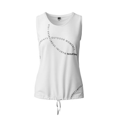 Martini Sportswear - FIRSTLIGHT Sleeveless Shirt Straight W - Tops in white - vista frontale - Donna