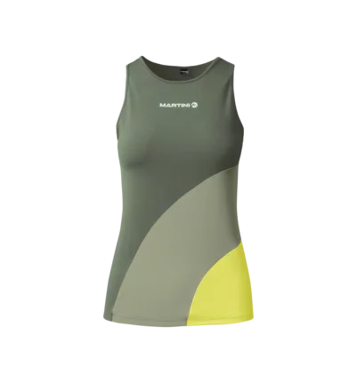 Martini Sportswear - ALPMATE Sleeveless Shirt Dynamic W - Tops in mosstone-tendril - front view - Women