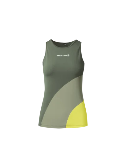 Martini Sportswear - ALPMATE Sleeveless Shirt Dynamic W - Tops in mosstone-tendril - Vorderansicht - Damen
