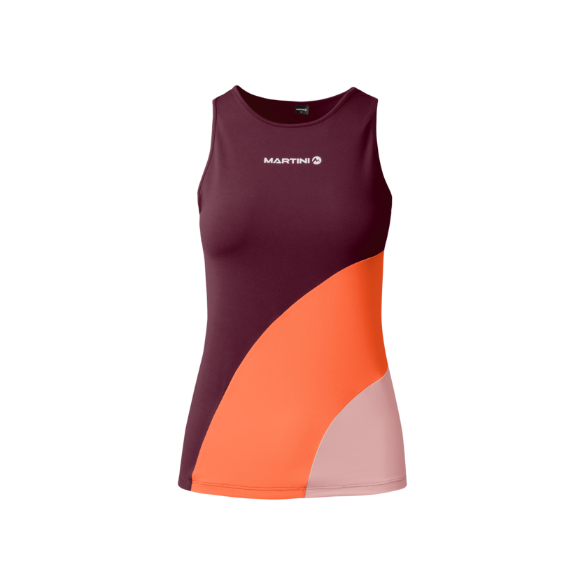 Martini Sportswear - ALPMATE Sleeveless Shirt Dynamic W - Tops in true navy-mango-wild rose - Vorderansicht - Damen