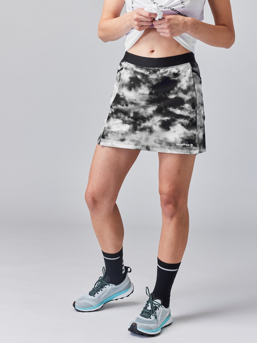Martini Sportswear - SUNRISE Skirt W - Gonne in mosstone-greenery - vista frontale modello - Donna