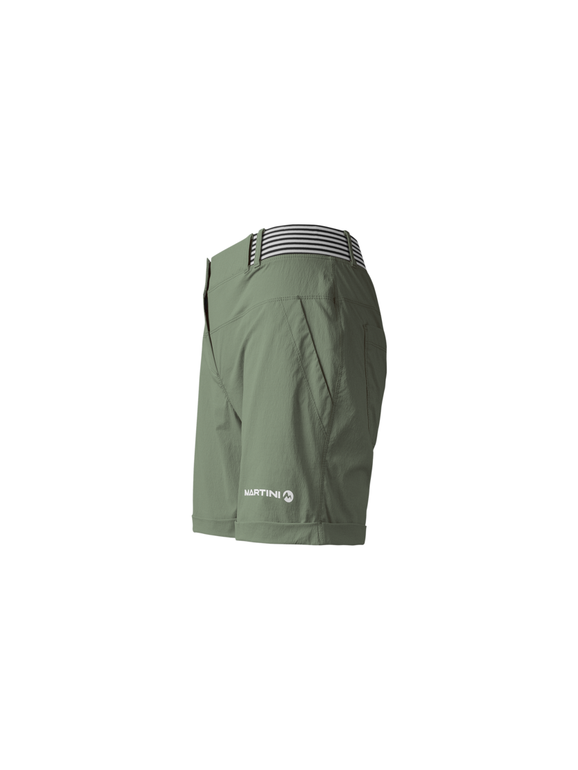 Martini Sportswear - HIGHVENTURE Shorts W - Shorts in mosstone - vista laterale - Donna