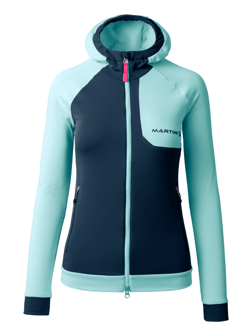 Martini Sportswear - HIGHVENTURE Midlayer Jacket W - Fleecejacke in true navy-skylight - Vorderansicht - Damen