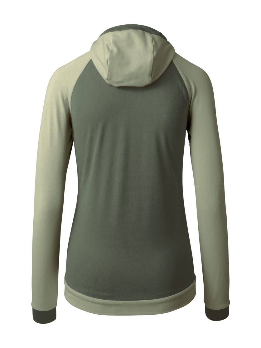 Martini Sportswear - HIGHVENTURE Midlayer Jacket W - Fleece in mosstone-tendril - rear view - Women