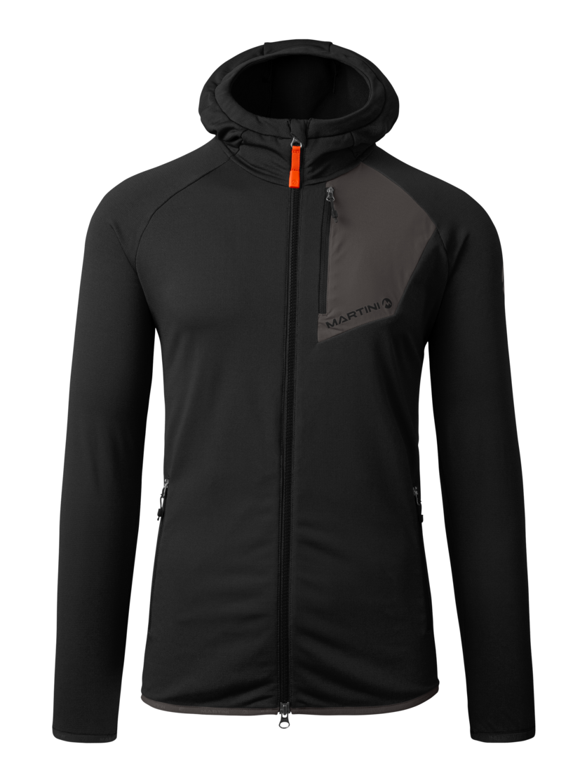 Martini Sportswear - HIGHVENTURE Midlayer Jacket M - Fleecejacke in black-steel - Vorderansicht - Herren