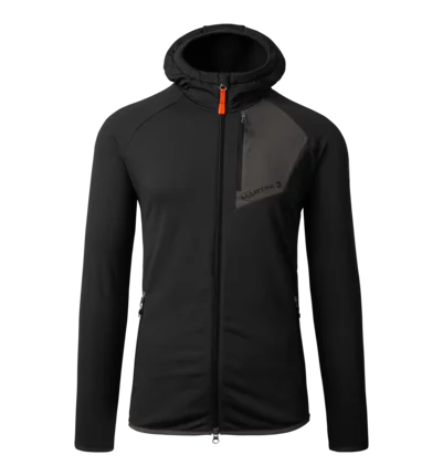 Martini Sportswear - HIGHVENTURE Midlayer Jacket M - Fleece in black-steel - front view - Men