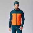 Martini Sportswear - ALPMATE Midlayer Jacket M - Strati intermedi in mosstone-black - vista frontale modello - Uomo