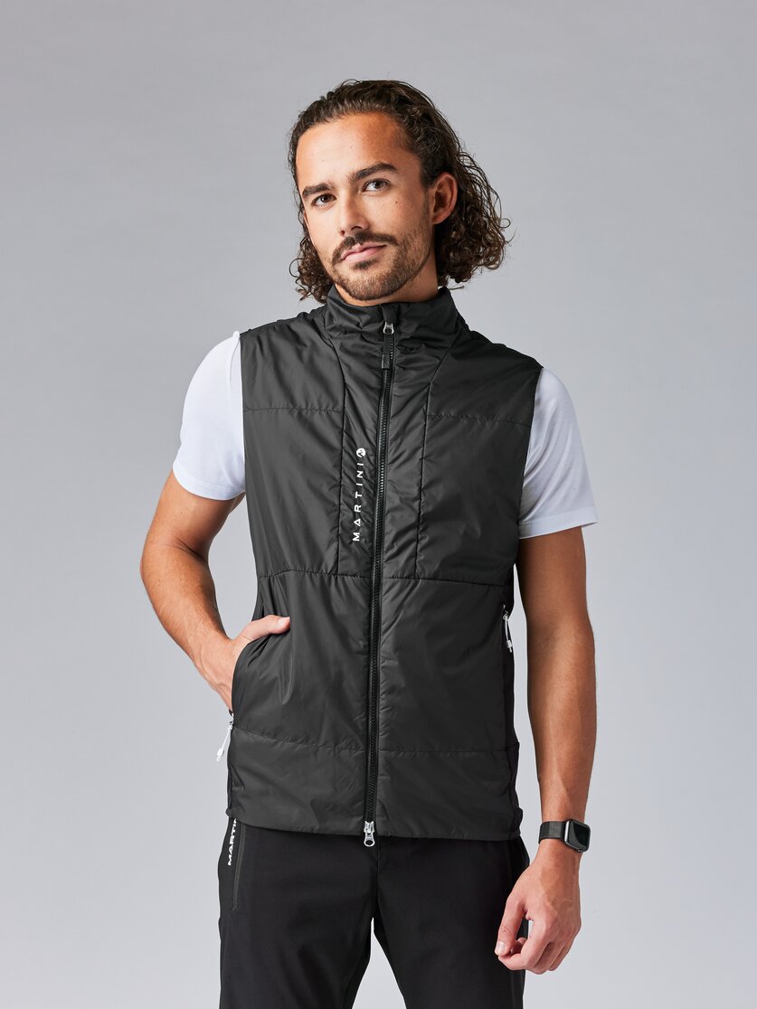 Martini Sportswear - ALPMATE Hybrid Vest G-Loft® M - Outdoor vests in mosstone - front view model - Men