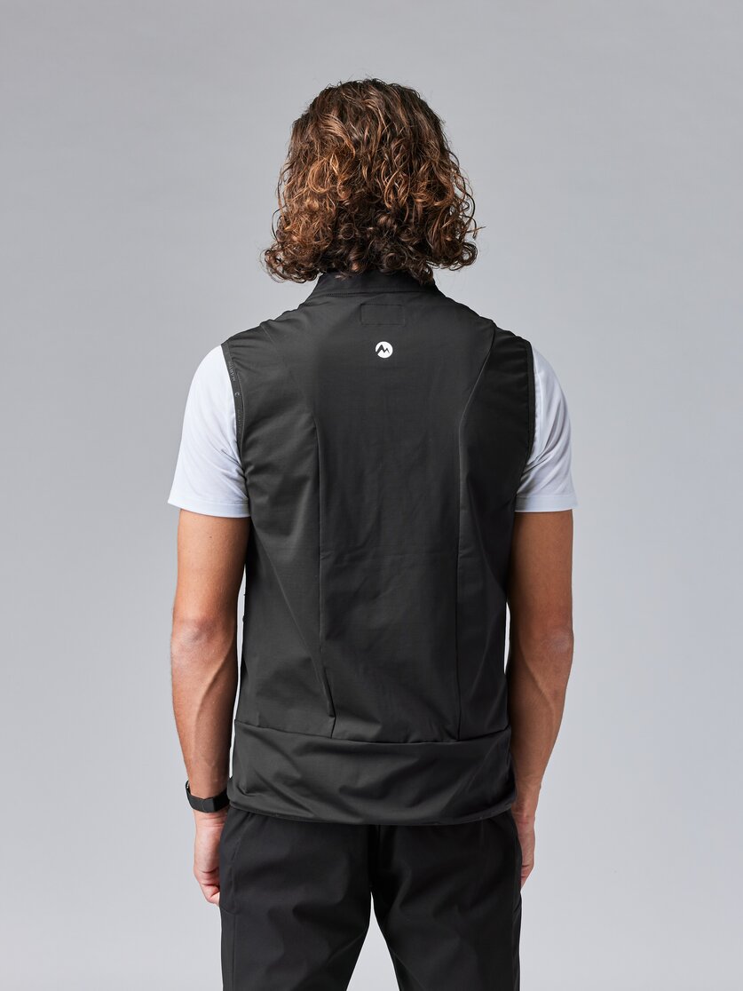Martini Sportswear - ALPMATE Hybrid Vest G-Loft® M - Outdoor vests in mosstone - rear view model - Men
