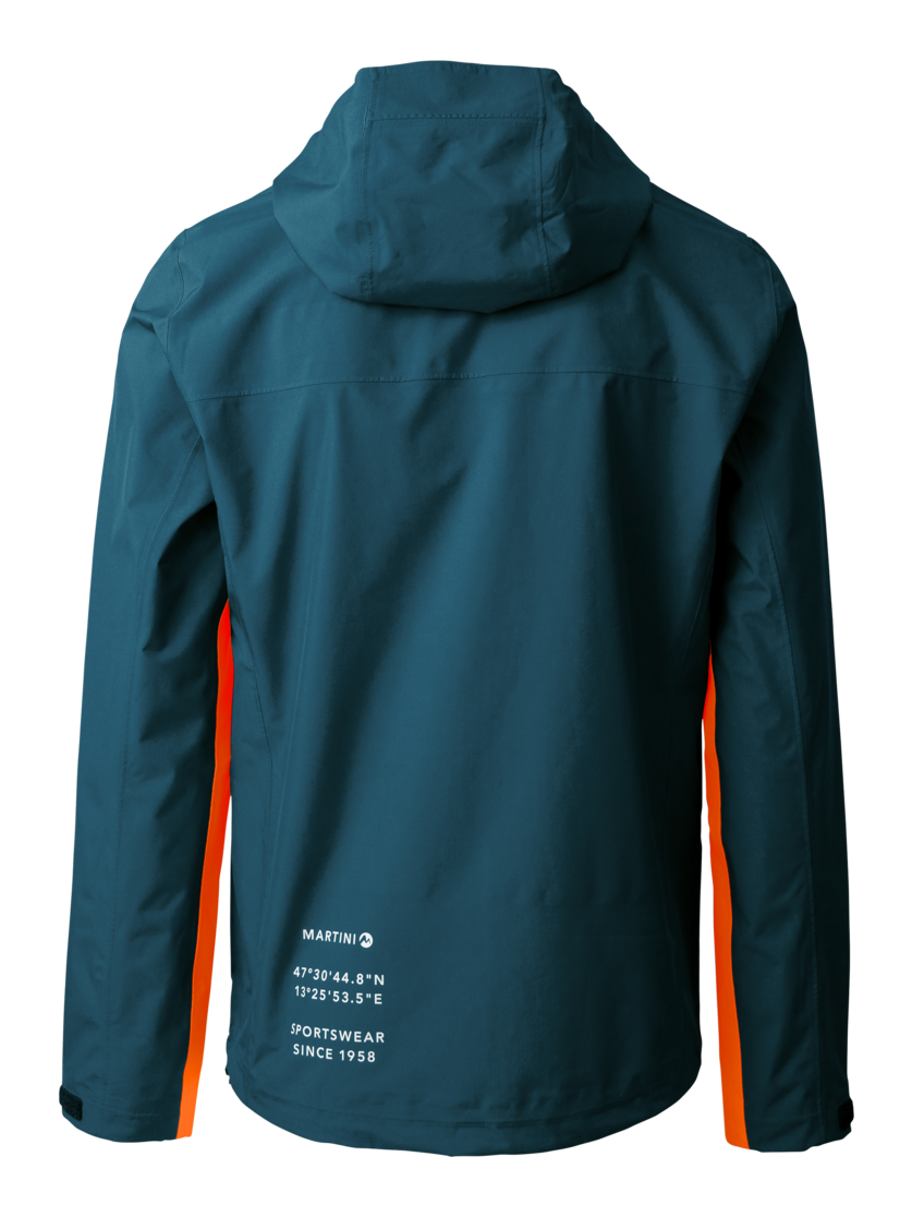 Martini Sportswear - TREKTECH 2.5L Jacket M - Hardshell jackets in poseidon-fire - rear view - Men