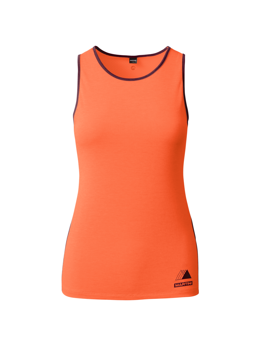 Martini Sportswear - PACEMAKER Sleeveless Shirt W - Tops in mango-fairy tale - vista frontale - Donna