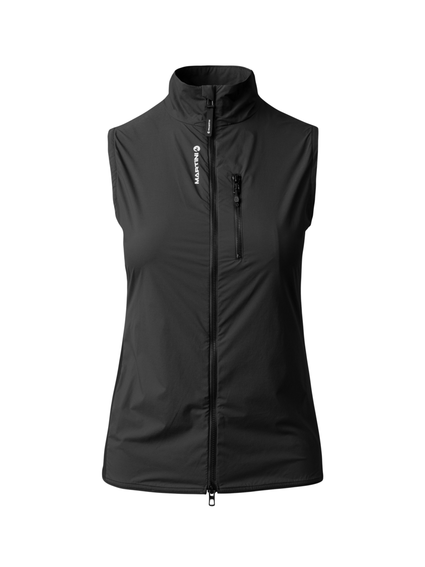 Martini Sportswear - PACEMAKER Hybrid Vest W - Outdoor vests in black-white - front view - Women