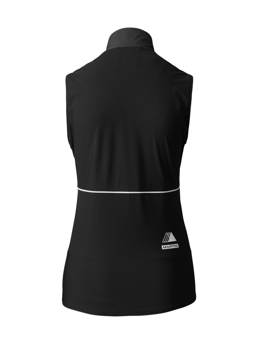 Martini Sportswear - PACEMAKER Hybrid Vest W - Outdoor vests in black-white - rear view - Women