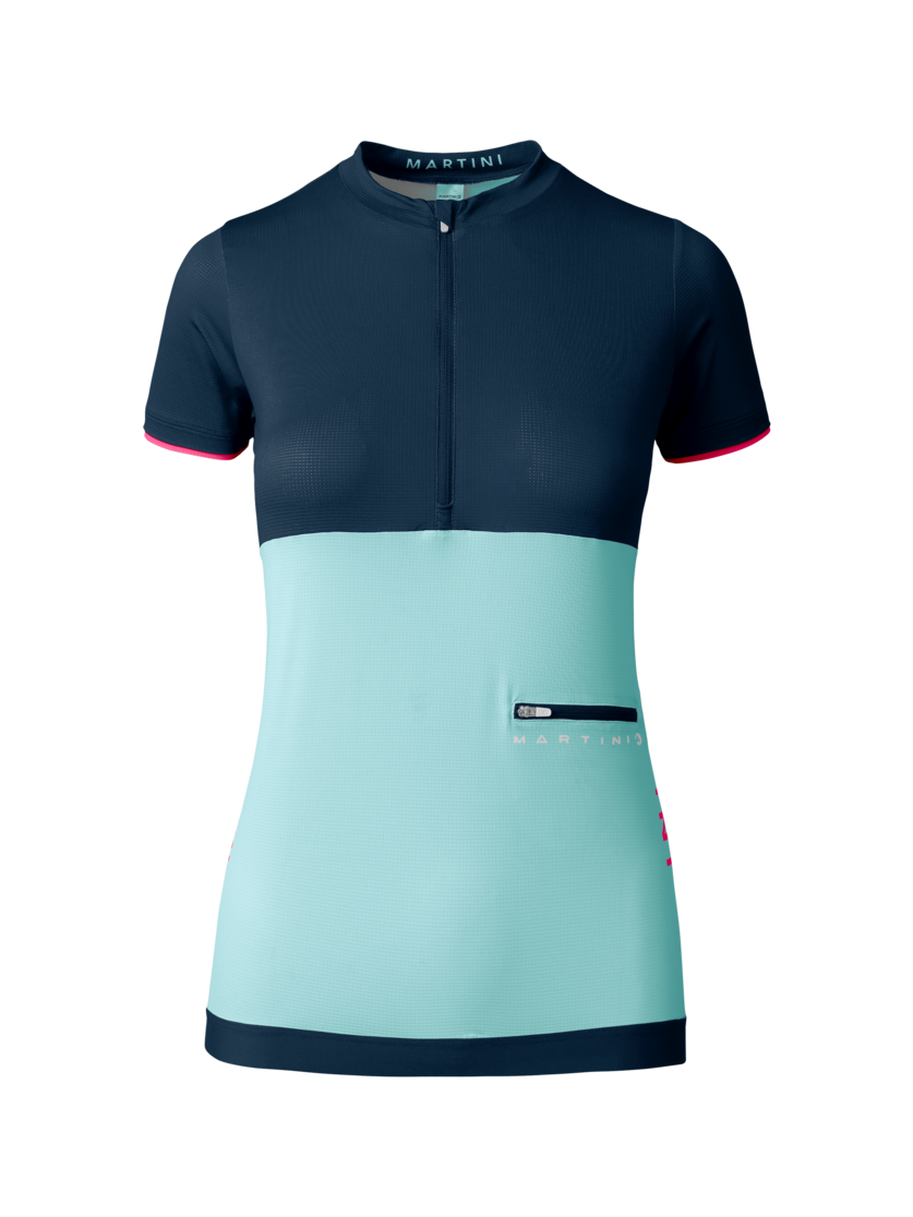 Martini Sportswear - FLOWTRAIL Halfzip Shirt W - T-Shirts in true navy-skylight - Vorderansicht - Damen