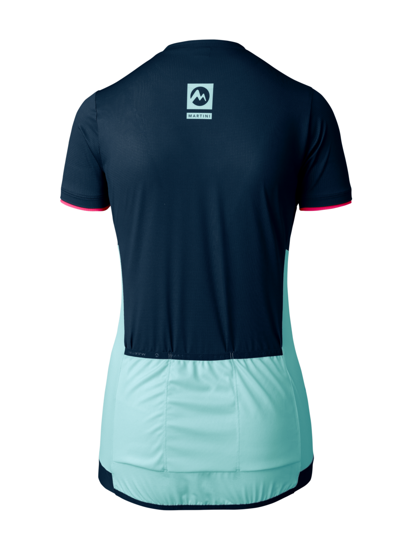 Martini Sportswear - FLOWTRAIL Halfzip Shirt W - T-Shirts in true navy-skylight - Rückansicht - Damen