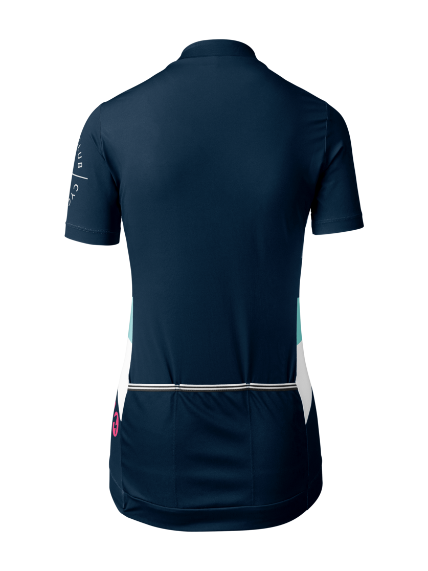 Martini Sportswear - FLOWTRAIL Zip Shirt Dynamic W - T-Shirts in true navy-skylight - vista posteriore - Donna
