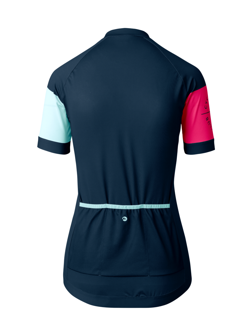 Martini Sportswear - FLOWTRAIL Zip Shirt Straight W - T-Shirts in true navy-blush - rear view - Women