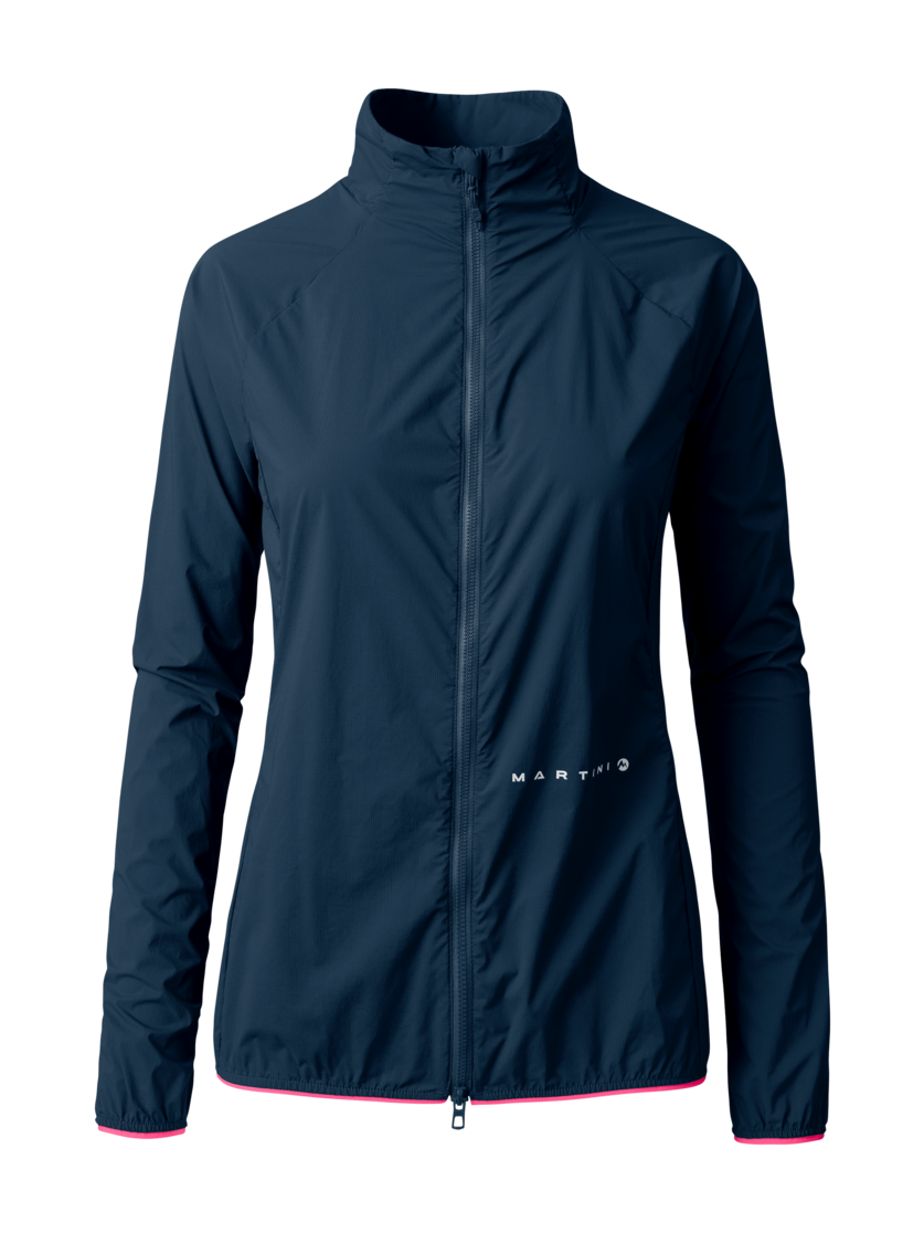Martini Sportswear - FLOWTRAIL Jacket W - Giacca a vento in true navy - vista frontale - Donna