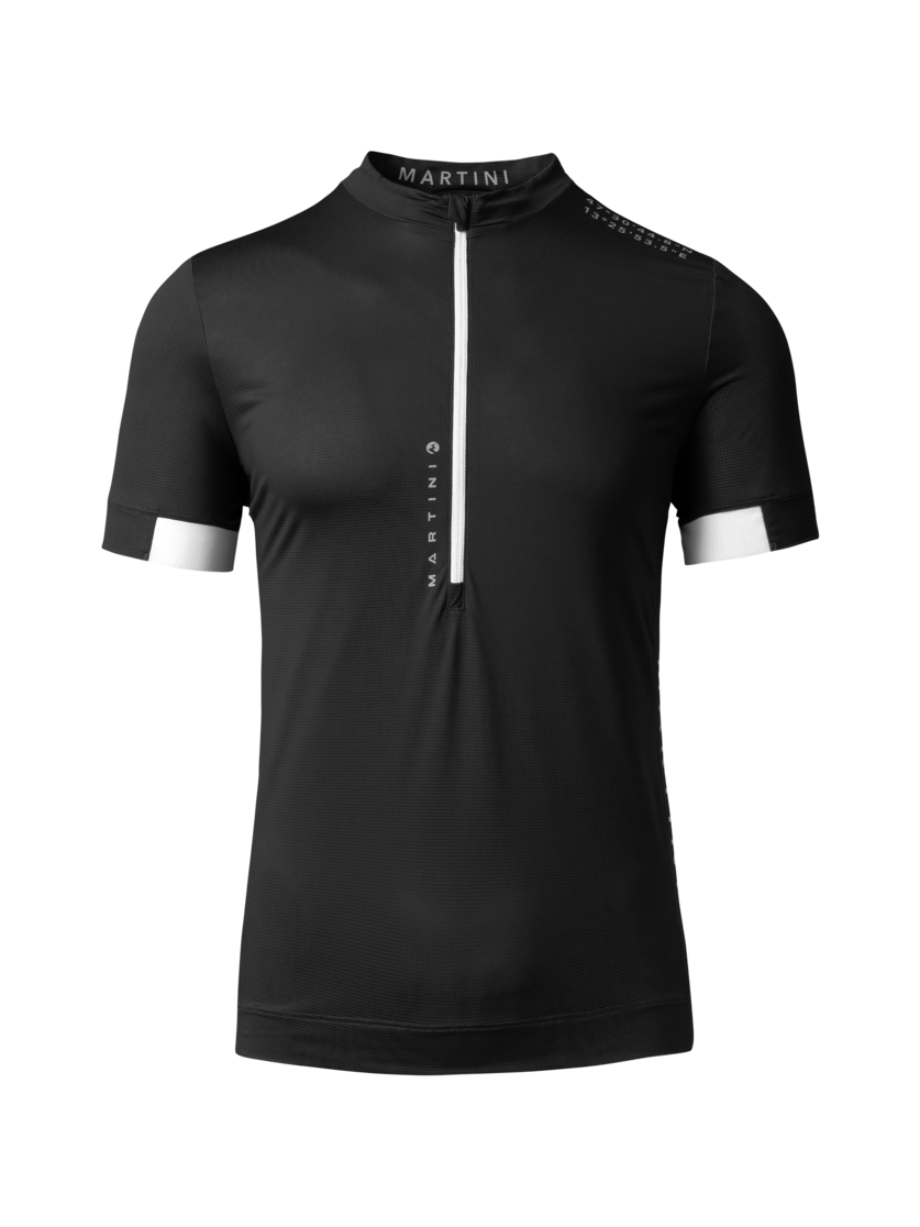 Martini Sportswear - FLOWTRAIL Halfzip Shirt Straight M - T-Shirts in black-white - vista frontale - Uomo