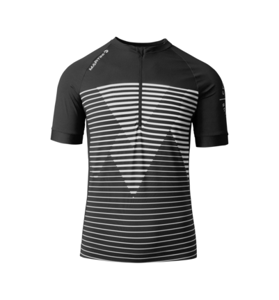 Martini Sportswear - FLOWTRAIL Halfzip Shirt Dynamic M - T-Shirts in black-white - vista frontale - Uomo