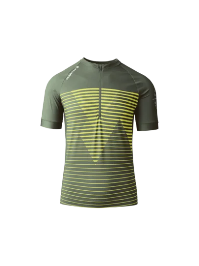 Martini Sportswear - FLOWTRAIL Halfzip Shirt Dynamic M - T-Shirts in mosstone-greenery - Vorderansicht - Herren