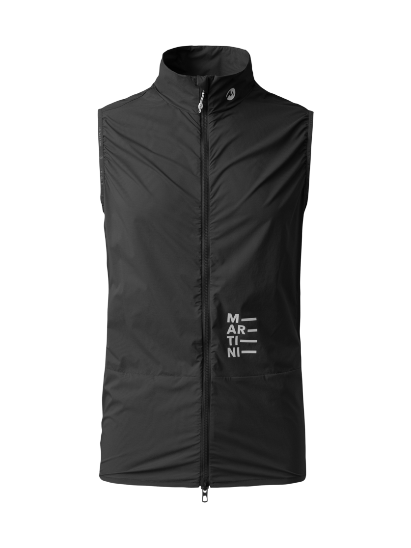 Martini Sportswear - FLOWTRAIL Vest M - Outdoor vests in black - front view - Men