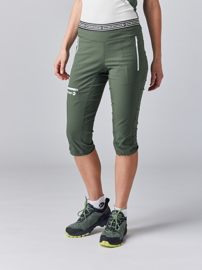 Martini Sportswear - VIA Capri Pants W - Dreiviertel Hose in mosstone - Vorderansicht Model - Damen